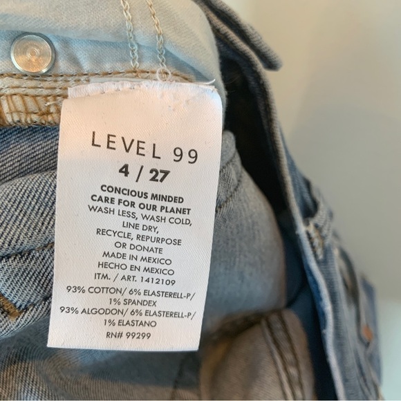 Level 99 High Rise Skinny Crop Nostalgic Blue Size 27 - Picture 7 of 8